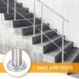 Garde-corps Rampe d'escalier Escalier Acier Inoxydable utilisable comme , Parapet rambarde, balcon ou terrasse 100cm avec 4 Tringles-2