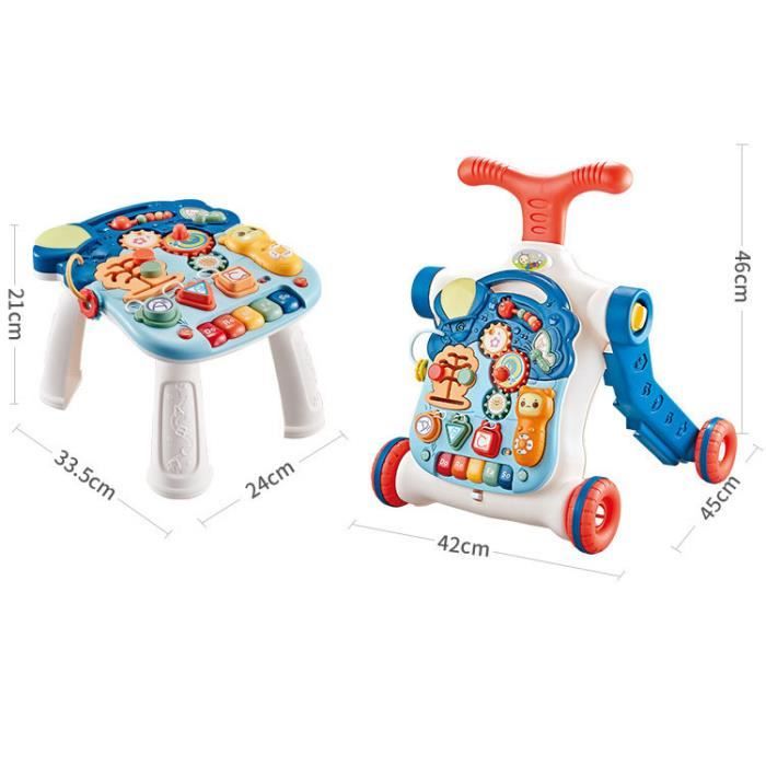 4 en 1 Trotteur Bébé,Troteur Marche Détachable avec Table Activité  déveil,pour Garçons et Filles 6-36 Mois - Cdiscount Puériculture & Eveil  bébé