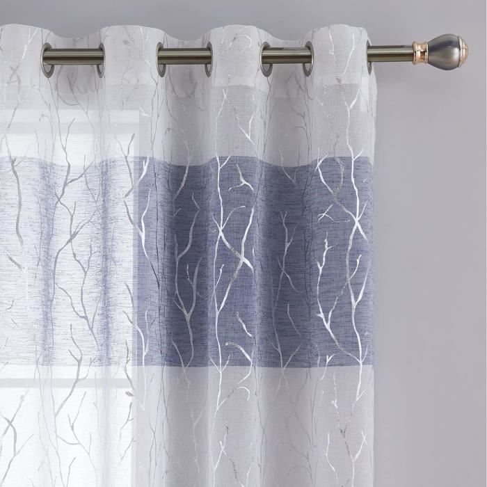 Rideaux Laura Ashley Belgravia – Oeillets, Argent Scintillant, 53 Po (135 Cm) De Large, 71 Po (180 Cm) De Long