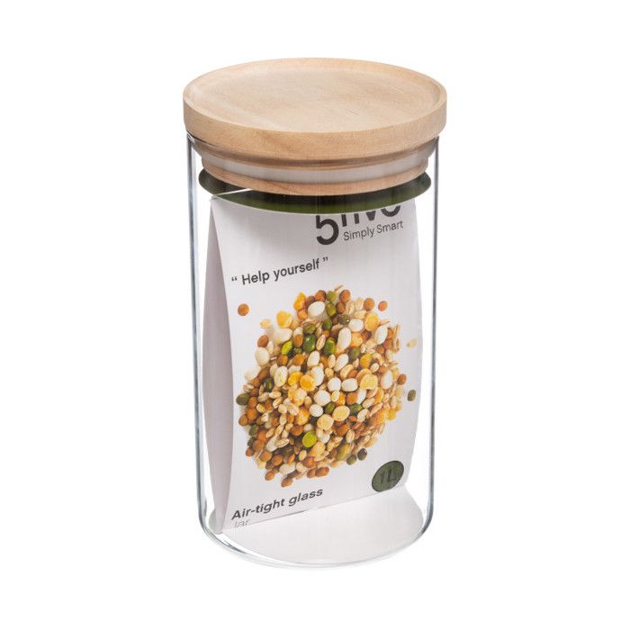 Bocaux En Verre Pour épices Et Condiments, Hermétiques, Avec Couvercle En Bambou, Pour Le Stockage Des Céréales, Du Thé Et Des épices