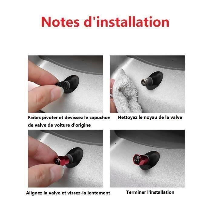 Lot De 4 Bouchons De Valve De Pneu En Aluminium Pour Pneus