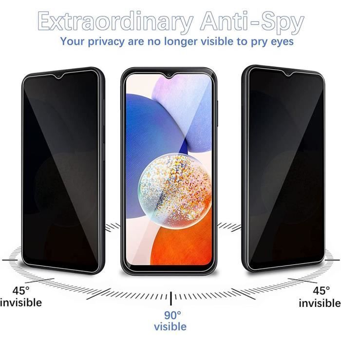 Lot-3 Verre Trempé Anti-Espion pour Samsung Galaxy A14 4G-5G Vitre  Protection - Cdiscount Téléphonie