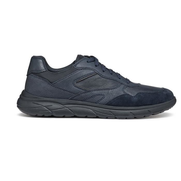 Basket Homme GEOX U Portello D Navy Cuir Lacets