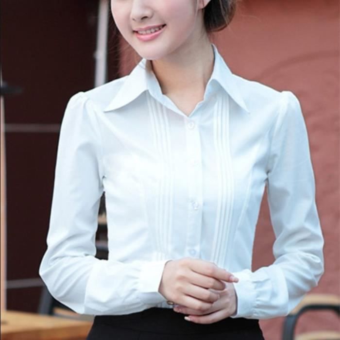 Chemise blanche plissée femme online