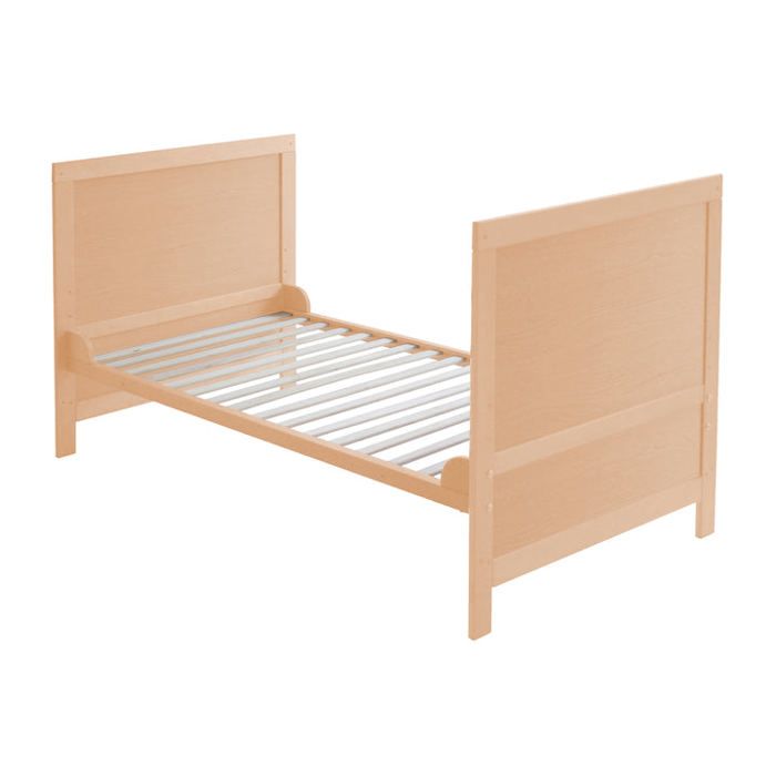 Lit Bébé Évolutif Roba 70x140 Cm - Réglable En Hauteur, Barreaux Amovibles - Convertible En Lit Junior - Naturel