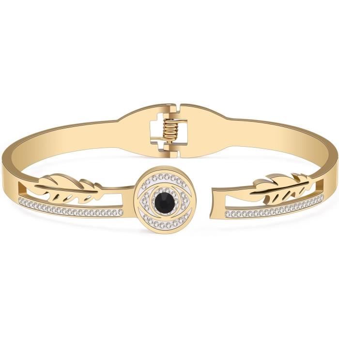 Bracelet Manchette Nayades Plaqué Or Avec Motif Aigle - Neuf Sans Emballage, Style Doré