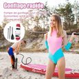 GOPLUS - Planche de Surf Gonflable - Stand Up Paddle - Rose - 335x76x15CM-3
