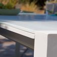 Table extérieure  extensible en aluminium plateau en verre trempé Milo-3