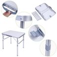 Table pliante de camping réglable en alliage d'aluminium pour pique-nique de camping de jardin en plein air--BNE-3