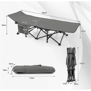 Mostal Camou 8-Bein Lit de Camp Rembourré Chaise de Pêche