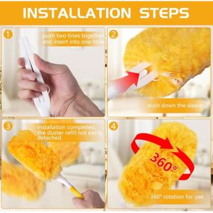 Plumeau Anti-Poussière SWIFFER : le plumeau + 2 recherges à Prix