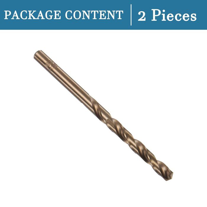 QUARKZMAN Bohrer Set – 2 Stück, 6,3 Mm X 95 Mm, HSS Kobalt, Champagner Farbe