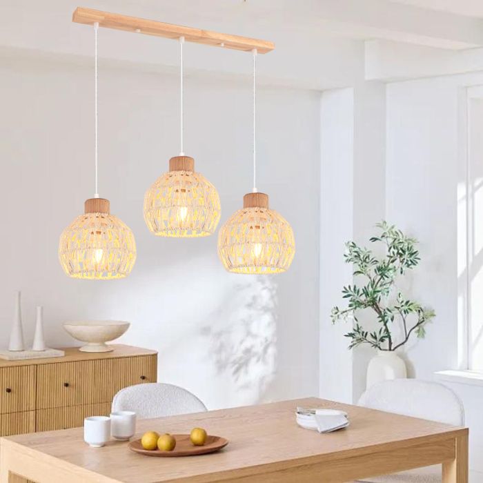 IDEGU 3lamps Suspensions Luminaires Industriel Vintage En Cage Lampe Plafonnier Rétro Ajustable