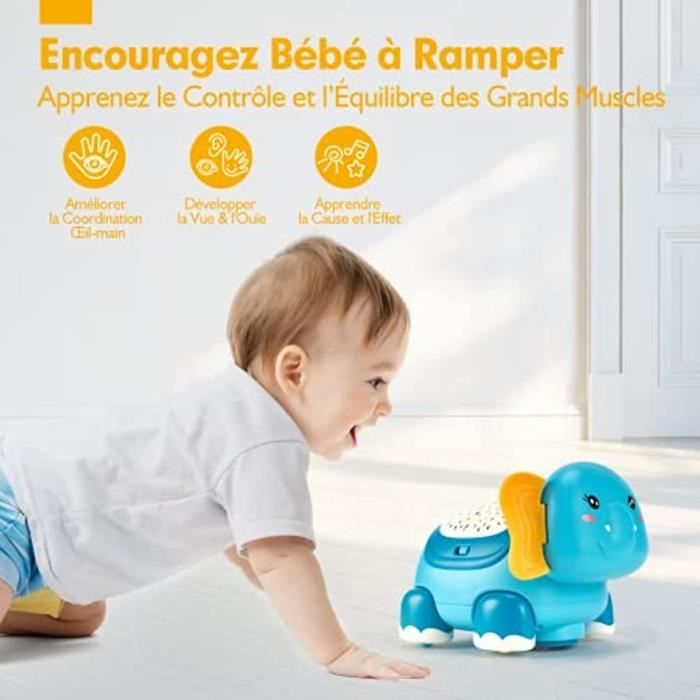Bébé ramper et marcher jouet musical espagnol anglais bilingue jouets  d'apprentissage pour bébés de 6 à 12 12-18 mois jouets lumineux pour bébé  3-6 7 8 9 10 mois cadeau pour 1