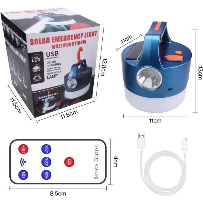 Lot De 2 Lanternes Camping LED Rétro – 300 Lumens, 3 Modes, Rechargeable Piles AA, Étanche IPX4, Pour Camping, Urgence, Jardin
