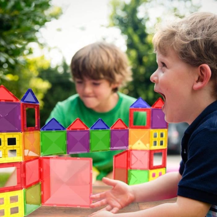 Desire Deluxe – 57 Pièces Blocs Magnétiques – Aimants 4x Puissants – ABS Alimentaire – 3 Ans+ – Créativité STEM