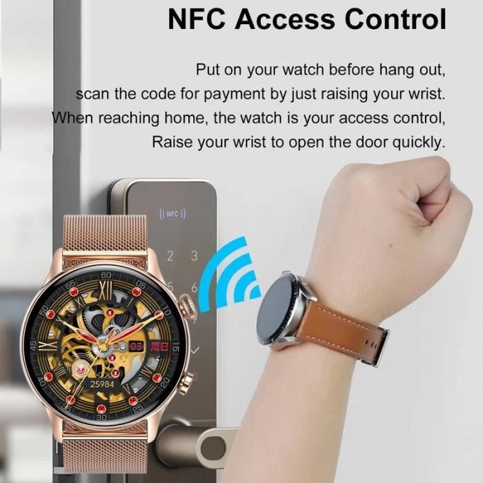 Acheter Montre connectée NFC pour hommes, écran HD AMOLED