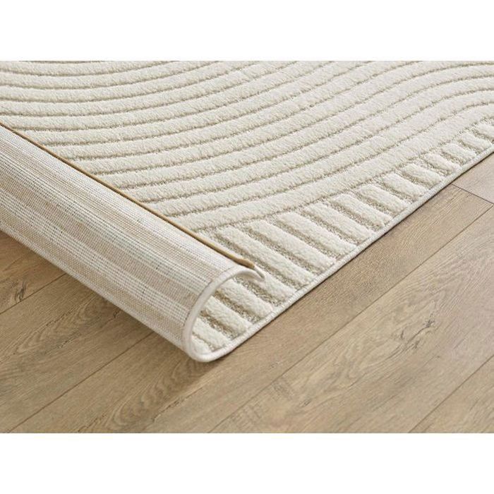Tapis Salon Vera The Carpet - Poils Longs Effet 3D Scandinave 160x230cm Gris