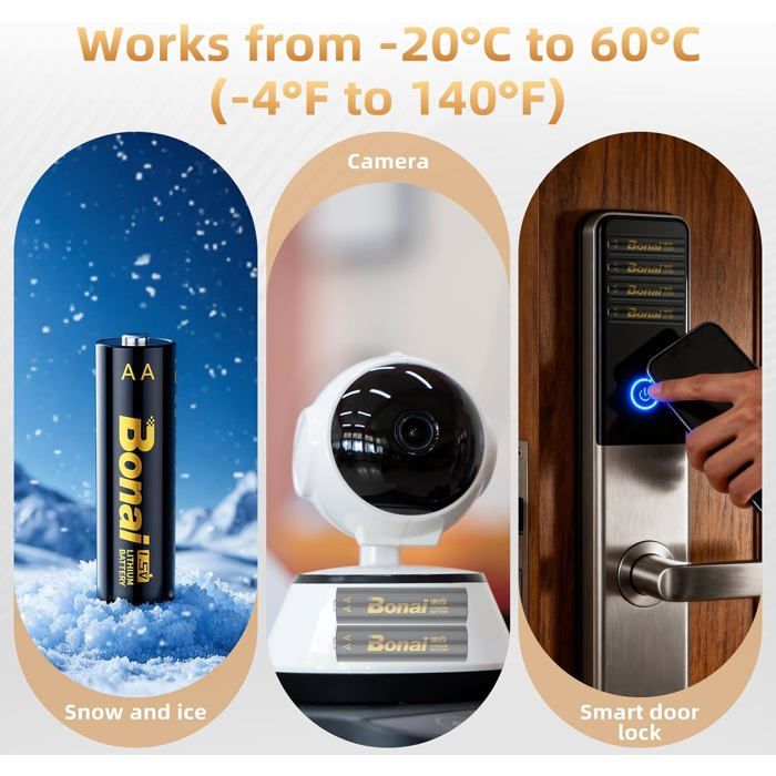Piles Lithium AA 1.5V 3500mAh Haute Capacité, Sortie Constante — free download