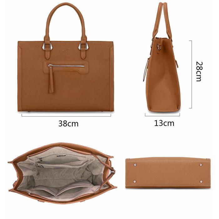 David Jones Sac Bandoulière Femme XL Fourre-Tout Cabas - Cuir PU Multicolore Bandes Verticales, Ordinateur 13", Business & Quotidien