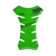Protection Adhésive 3D pour Réservoir Moto Kawasaki, Vert, 19 x 13 cm-0