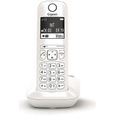 Téléphone Fixe GIGASET AS690 Blanc - Mains-libres performant HSP™ et blocage d'appels efficace-0