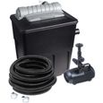 Kit de filtration bassin 8000 complet avec pompe, filtre, UV, tuyau-0