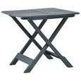 Table pliable de jardin Vert 79x72x70 cm Plastique-LEF-0