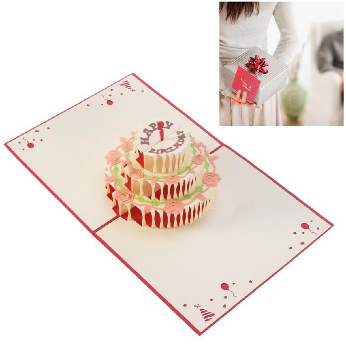 Unomor 3d Papier Colore Sculpture Anniversaire Carte Anniversaire