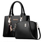 BIGILANTUH Femmes Mode 2Pcs Set PU cuir Sac portés main + Sac Bandoulière FemmeMain Femme Mode Sac Fourre Tout - Noir