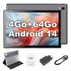 Tablette Tactile Tibuta 10 Pouces Android 14, 4 Go RAM + 64 Go ROM (Extensible à 128 Go), Quad-Core, Batterie 5000 mAh avec Boîtier