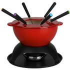 MENASTYL Service a fondue gentiane 10 pieces en fonte