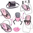 BAYERD - BAYER DESIGN Siège multi fonctions pour poupées - BAYER DESIGN - Set Vario - Gris et rose - Pour bébé