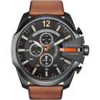 Montre - DIESEL - DZ4343 - Cuir véritable marron - Etanche 10 ATM - Chronographe noir