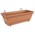 ELHO Balconnière Barcelona Allin1 - L 50 x B 28 x H 19 cm - Balcon, extérieur - 100% recyclé - Marron