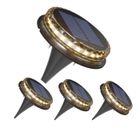 JARBO Lampe Solaire Extérieur, Lumière Solaire Jardin 17 LEDs au Sol Éclairage Lumière chaude,Lampe Solaire Encastrable-Lot de 4