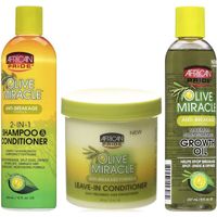 Sets de shampooings et après-shampooings African Pride - Lot de 3 soins capillaires anti-casse Olive Miracle - shampoing 797134