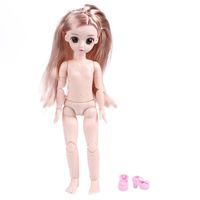 30cm open-eyed doll girl sleeping doll vegan doll straight hair rose gold + body 30cm moe paulie doll free shoes