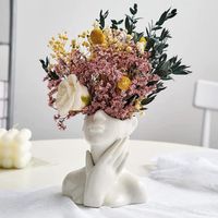 JANZDIYS - Vase à Fleurs en Céramique-12.5x14 cm-Blanc