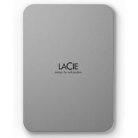 Disque dur portable externe - LACIE - Mobile Drive v2 - USB 3.1-C - 4To - Gris (STLP4000400)