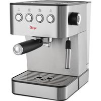 Sirge LUSSY Machine à expresso et cappuccino Gris - 3 filtres à café - 850 W avec fonction capuccino et PODS de papier [ese44]