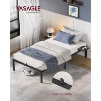 16 Lattes De Lit De Rechange Queekay - Pour Lit Queen - 65mm - Capuchons Plastique Noir