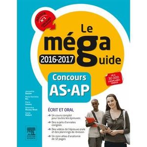 LIVRE MÉDECINE Méga guide Concours AS/AP Aide-soignant et auxilia
