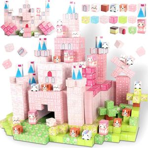 Blocs Magnétiques JauniQ - 100 Pièces - Jouet STEM Montessori - Enfants 3-8 Ans - Créativité, Apprentissage