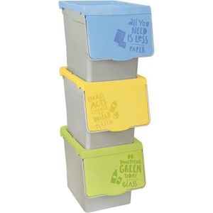 POUBELLE DE TABLE Cubes À Ordures De Recyclage, Lot De 3 Seaux À Ord