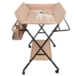TABLE À LANGER TABLE - PLAN A LANGER Table portable pliable d'allaitement pour bébé 80*66*98cm (rose clair)