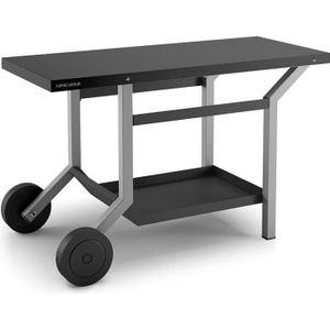 CHARIOT - SUPPORT Table roulante en acier pour plancha FORGE ADOUR -