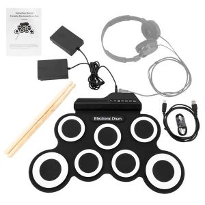 GOPLUS Batterie Electronique Drum, Set9Pads Tambour Portable en
