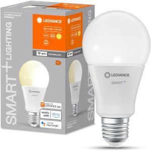 AMPOULE INTELLIGENTE LEDVANCE SMART+ WIFI LED lamp, frosted look, 14W, 1521lm, classic bulb shape with E27 base, warm white light at 2700K, dimmable,13