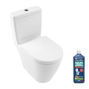 WC - TOILETTES WC à poser sans bride VILLEROY ET BOCH Avento avec abattant frein de chute déclipsable + nettoyant Briochin